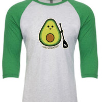 Ava Avocado Paddle Raglan 3/4 Sleeve Shirt