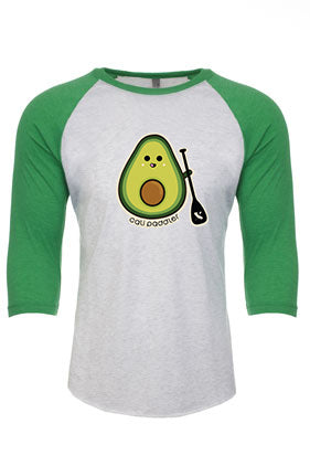 Ava Avocado Paddle Raglan 3/4 Sleeve Shirt